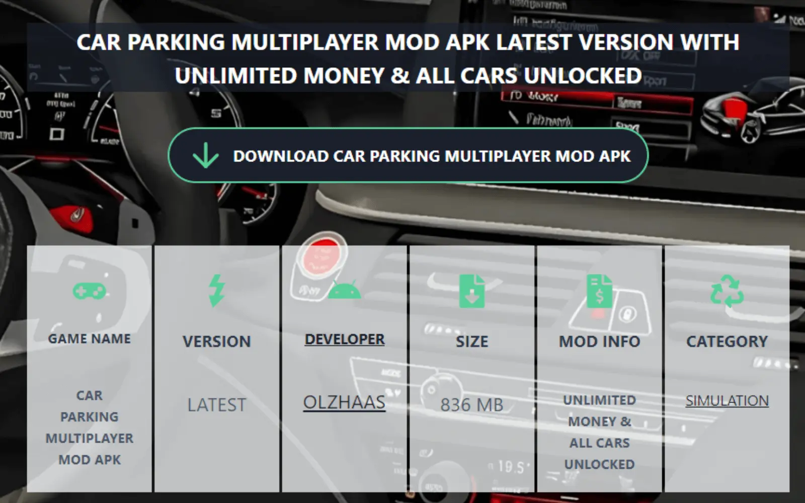 car parking multiplayer mod apk 